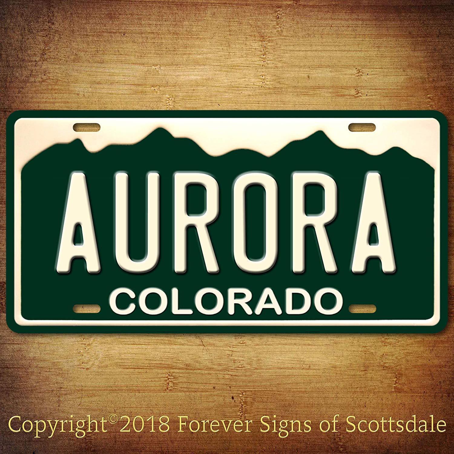 Aurora Colorado City State College Aluminum Vanity License Plate Other