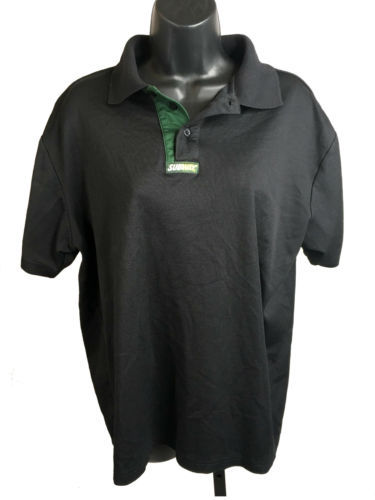 Subway Polo Shirt Black Official Employee Uniform For Men's - Dress Shirts