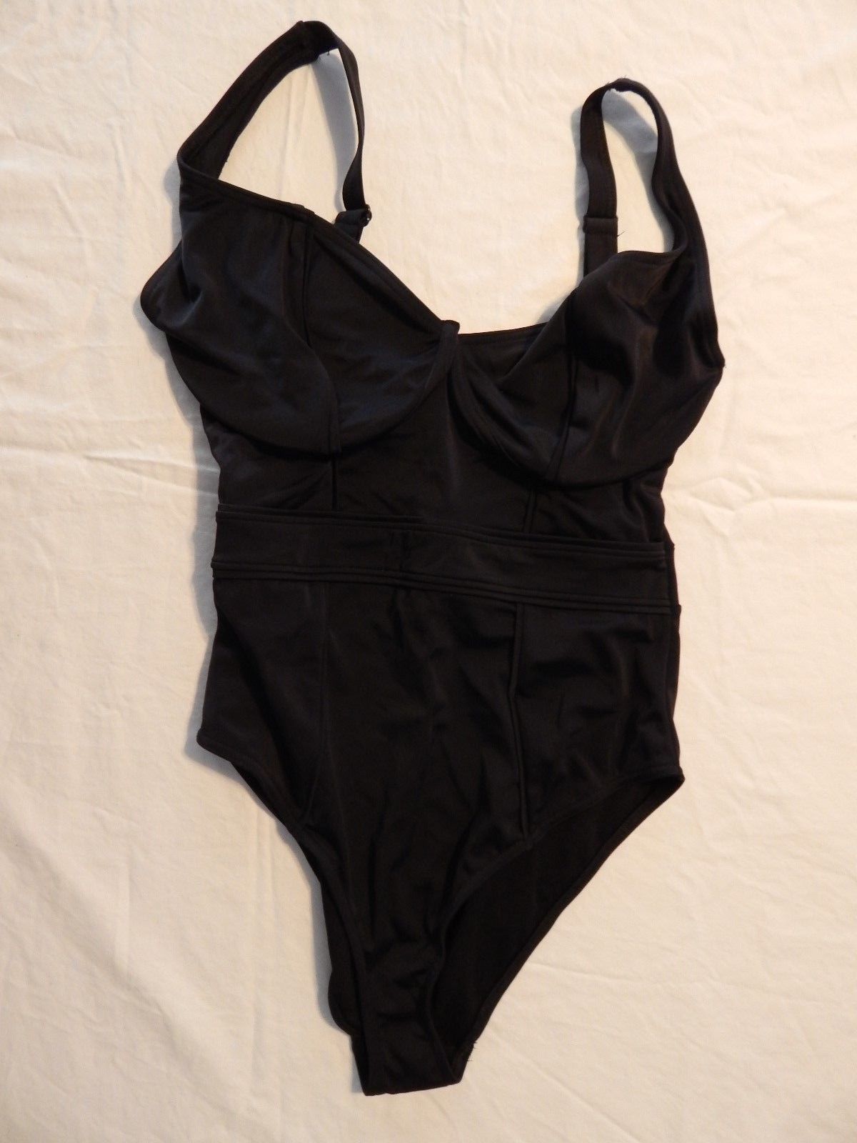 NEW Asos One Piece Black Swim Suit Size 32F UK Eu 70G - US 32G - Swimwear