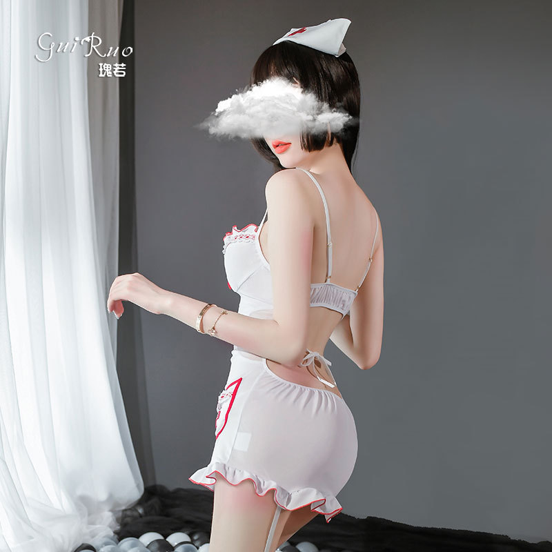 Erotic Lingerie Female Sexy Nurse Uniform Cosplay Temptation Passion Backless Su Women S Clothing