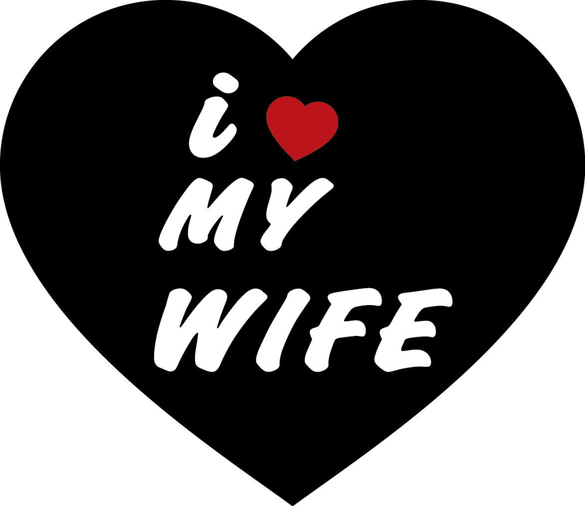 I Love my Wife Car Bumper Color Sticker Graphics Decals