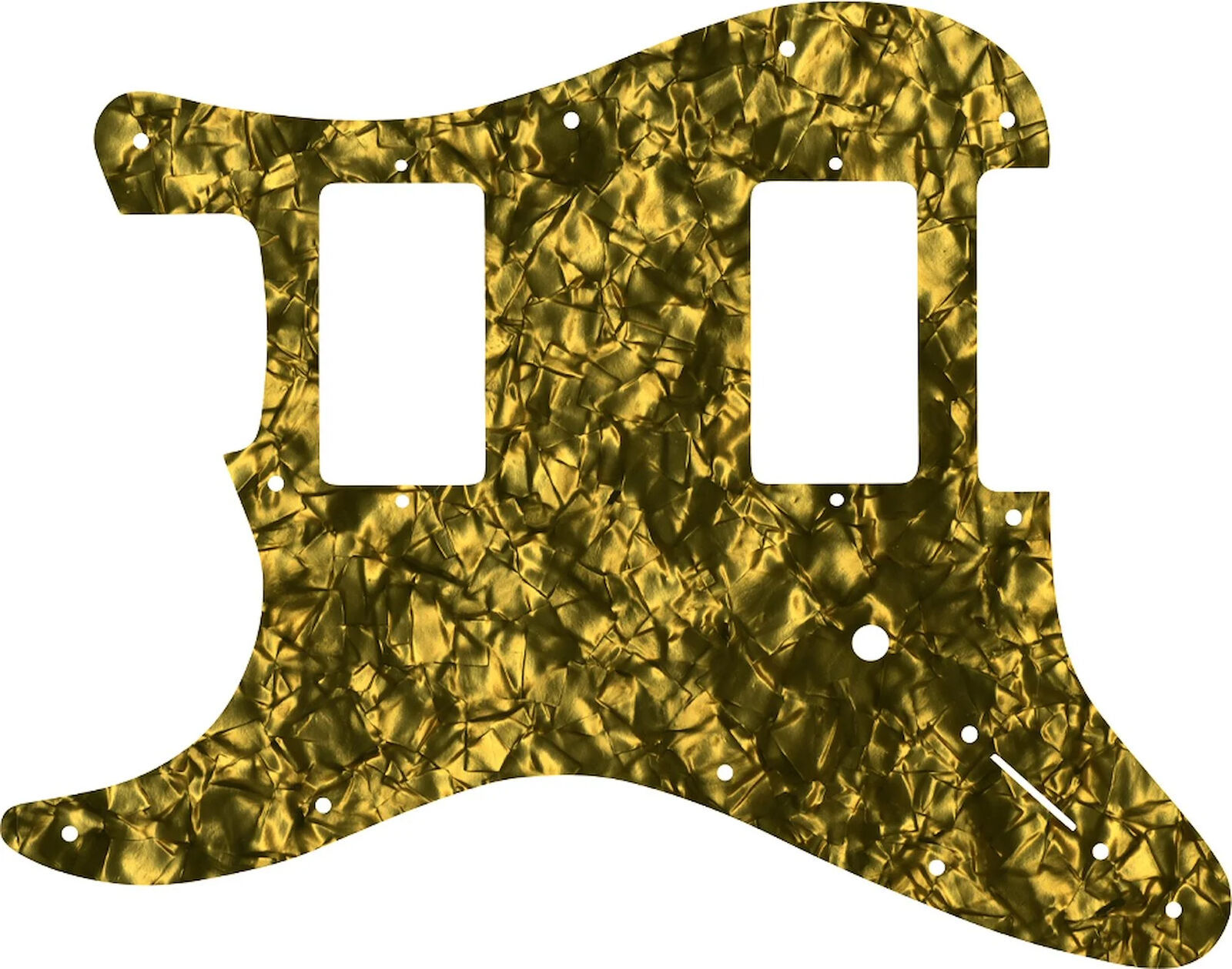 WD Custom Pickguard For Left Hand Fender Jim Root Stratocaster #28GD Gold Pea...
