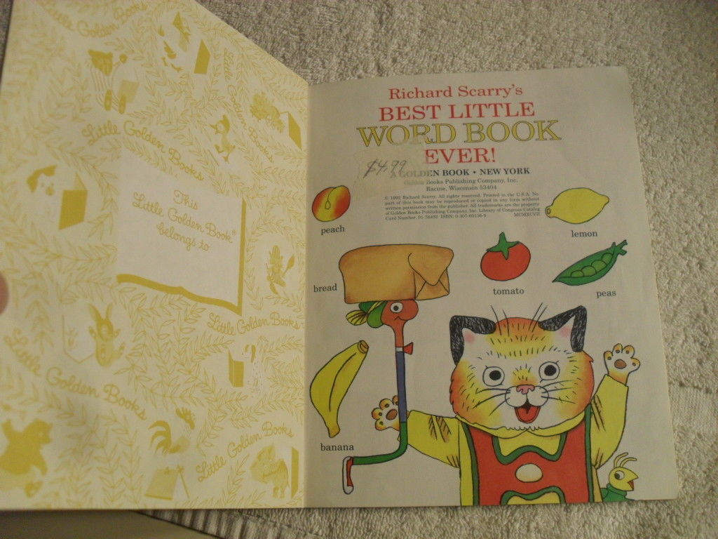 RARE LITTLE GOLDEN BOOK BEST LITTLE WORD BOOK EVER 1997 CHILDREN'S BOOK