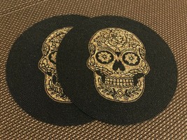Nicole Miller Skull Gold Beaded Charger Halloween 15” Round ~NEW ~ - $59.99