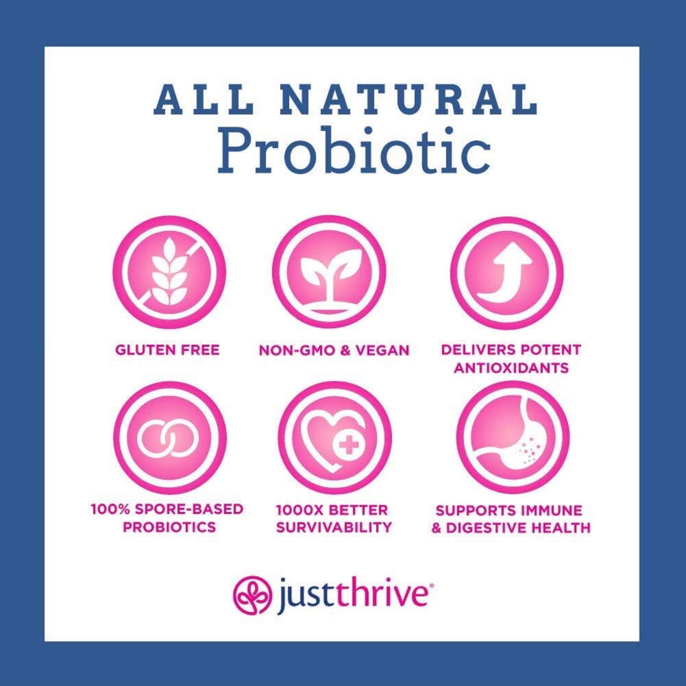 Just Thrive: Probiotic & Antioxidant Supplement - 30 Day Supply - 100% ...