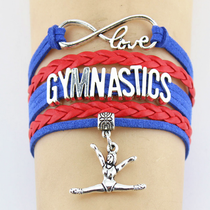Custom color Gymnastics Sport Bracelets Gifts for girls women Gymnast Gymnastics Bracelets