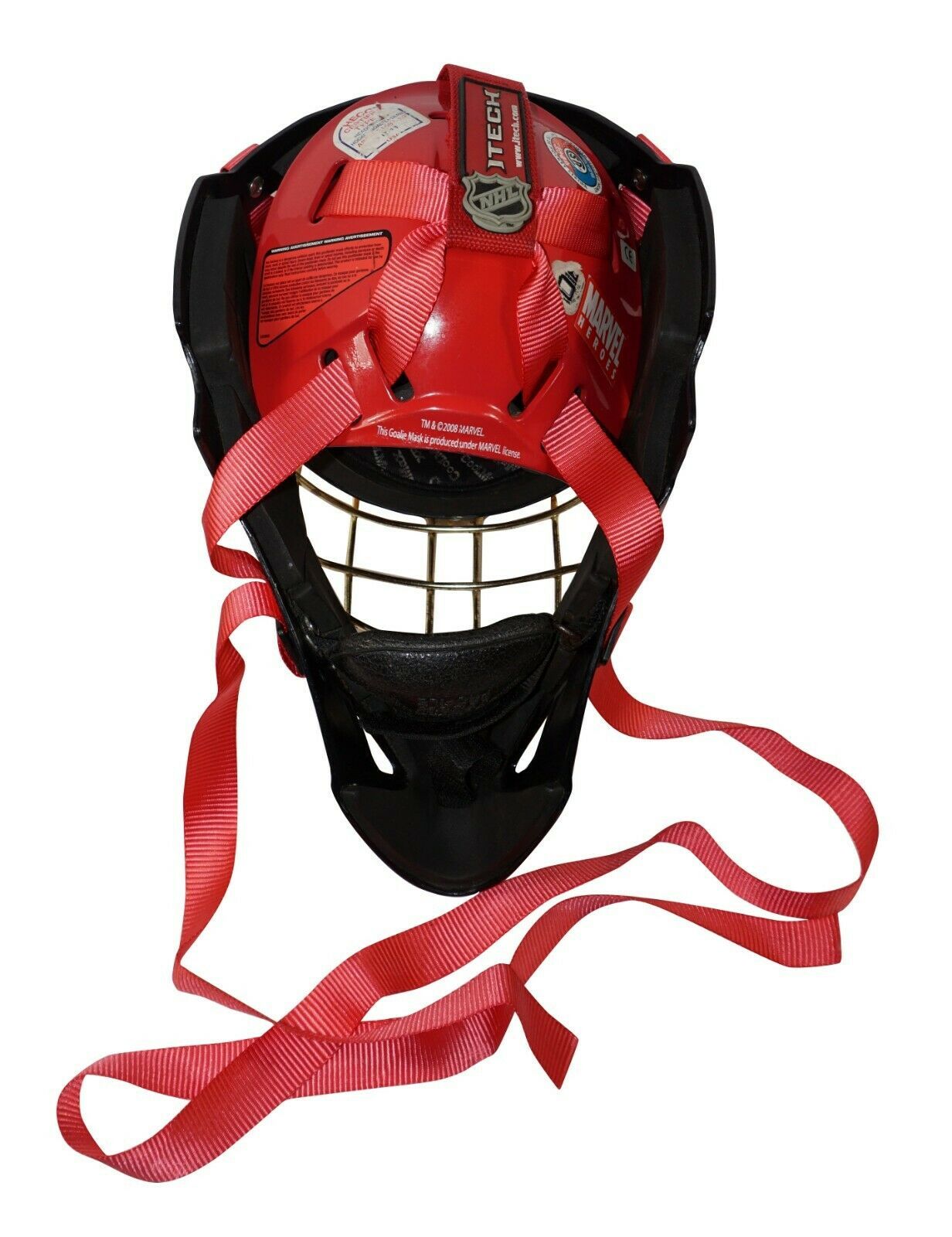 IRON MAN MARVEL COMICS ITECH 1400 GOALIE MASK HOCKEY GOAL HELMET SR