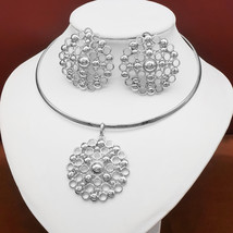 Fashion Trendy Ear Ne Bridal Jewelry Sets Gift Dress Wedding Accessories Jewelle - $64.53