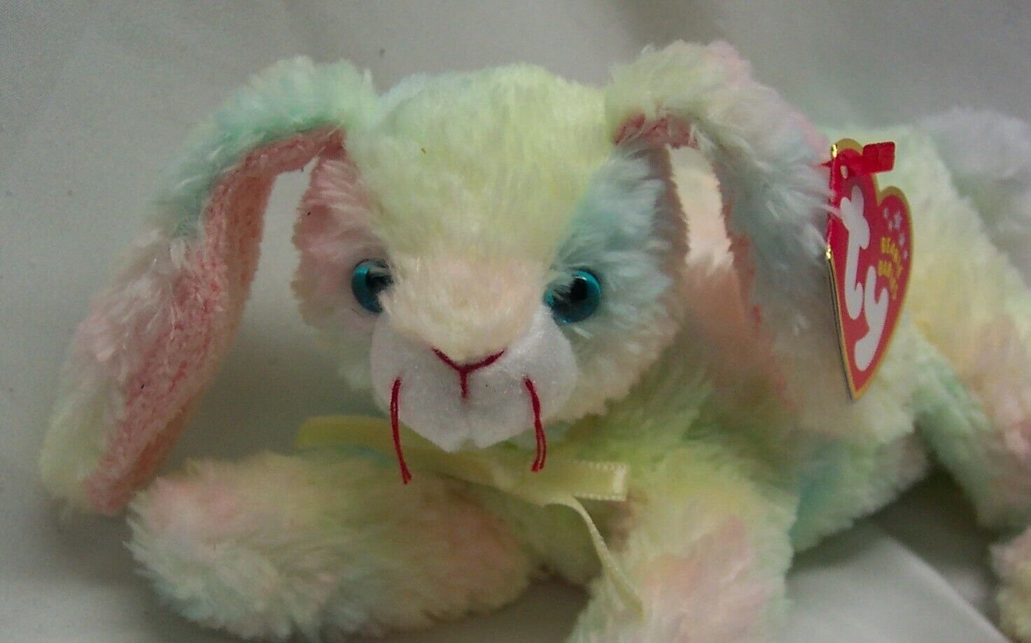 TY Beanie Baby COTTONBALL BUNNY 7" Stuffed Animal 2001 NEW Retired