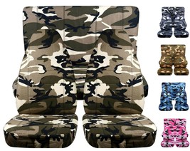 Front and Rear car seat covers Fits Jeep wrangler YJ-TJ-LJ 1985-2006 Camouflage - $169.99