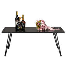 Black Metal Hairpin-style Legs V-Shape Base Retro Coffee Table for Livin... - $36.08