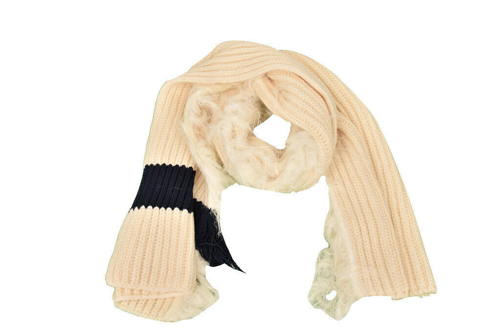 JW Anderson Womens Chunky AC03515 Scarf Solid Ivory Size OS