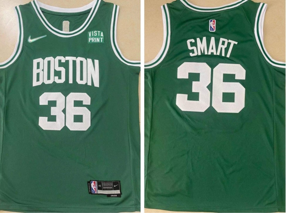Boston Celtics #36 Marcus Smart Stitched Jersey Green 75th Anniversary Edition