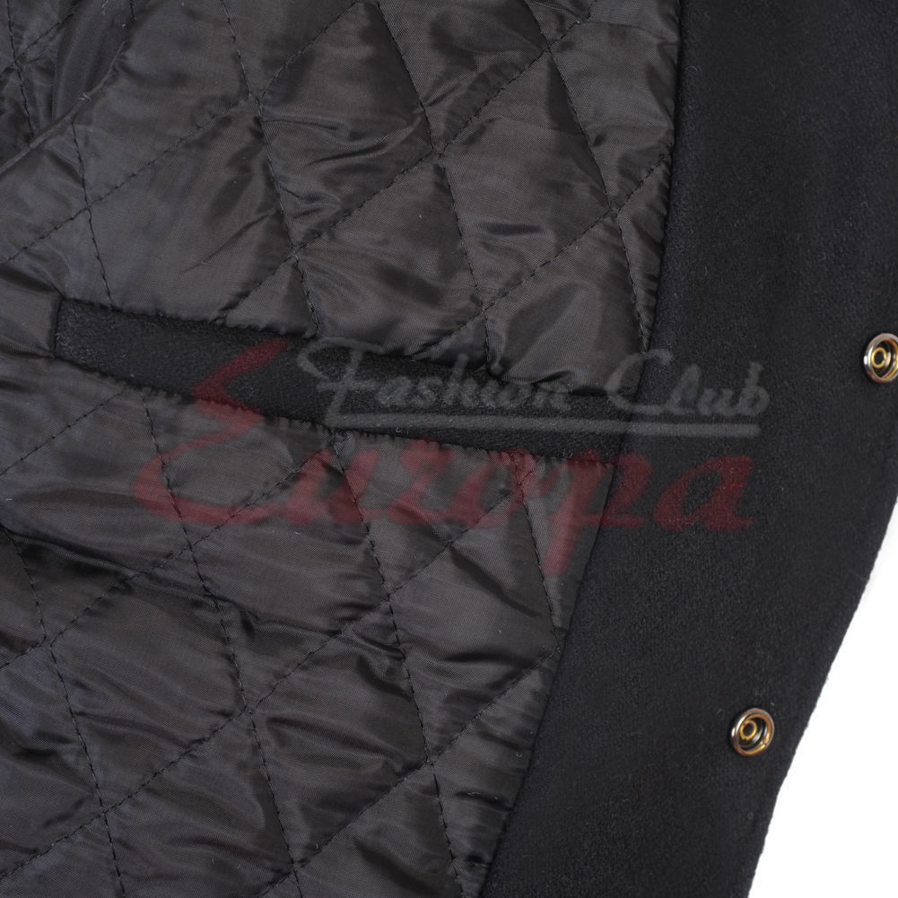 Original Varsity Letterman School College Jackets Gold Leather Sleeves /& 7 Colors Sizes XS to 7XL Wool