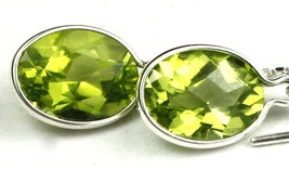 SE005, 8x6mm Manchurian Peridot, 925 Sterling Silver Threader Earrings - $73.10