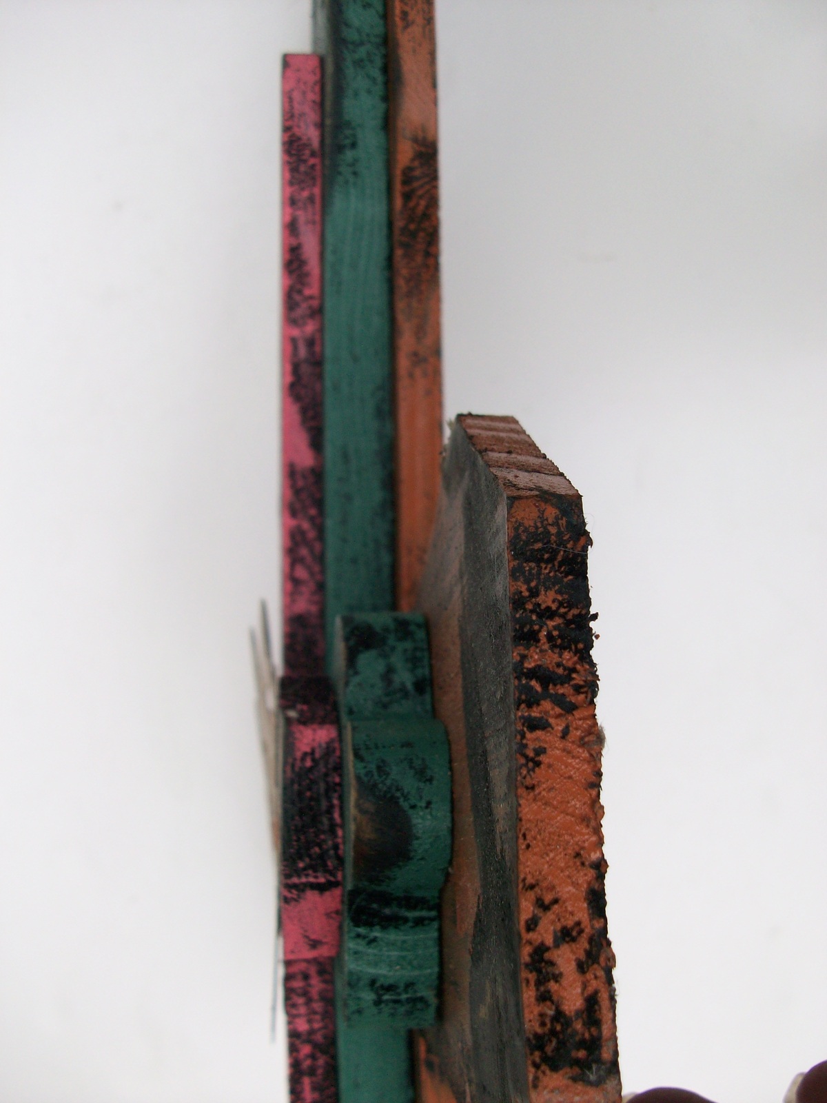 Wood Wall Cross, 22", Orange, Pink, Turquoise, Carson Home Accents, New