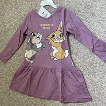Disney X H&amp;M Youth Bambi Purple Jersey Dress Size 4-6Y - $19.79