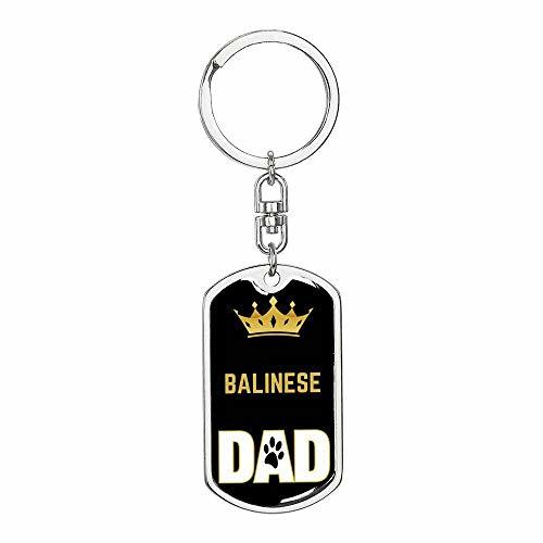 Cat Keyring Gift Cat Key Ring Balinese Cat Dad King Swivel Keychain Stainless St