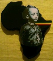 Africa Plaque Ras Tafari as a child Ethiopia Rasta Jamaica Bob Marley Selassie - $94.49