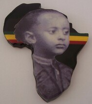 Africa Plaque of Ras Tafari (Haile Selassie) Rasta Bob Marley Jamaica Ethiopia - $75.96