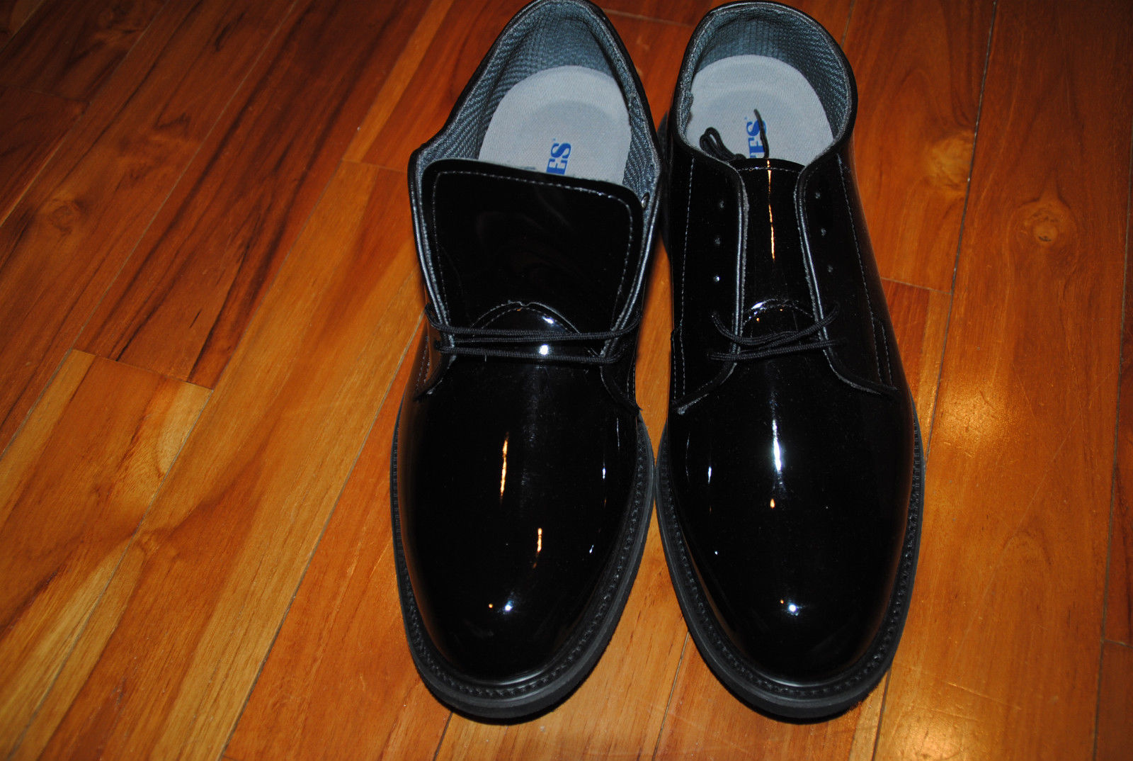 NEW USMC BATES MEN'S BLACK LEATHER DRESS SHOES SIZE 11.5 D Uniforms