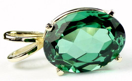 P006, 14x10mm 7ct, Created Emerald Spinel, 14KY Gold - $299.56