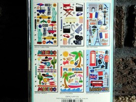 Stickopotamus Travel Stickers Binder Value Pack NYC Hollywood Paris FL MX Londn - $2.96