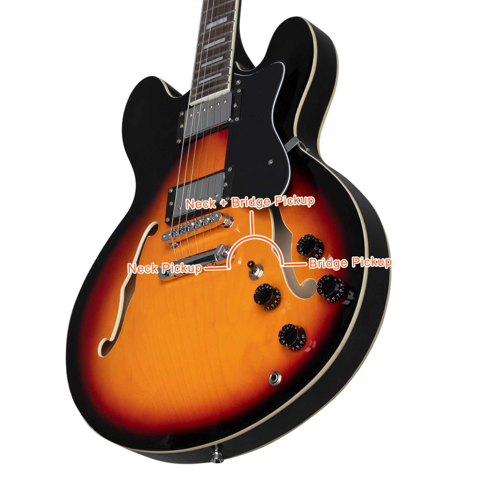 Glarry GGS101 Electric Guitars SemiHollow and similar items