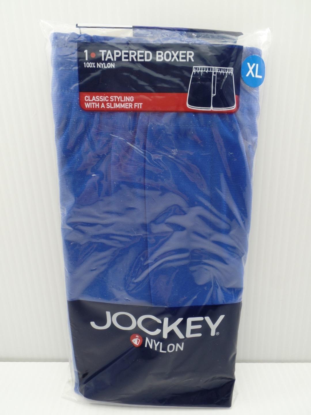 Jockey Tapered Boxer 100% Nylon Underwear Blue Solid X-Large 40-42 ...