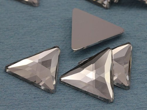 23mm Flat Back Acrylic Triangle Jewels High Quality Pro Grade Individually Wr...