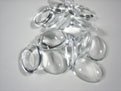 10x8mm Oval Clear Acrylic Cabochons High Quality Pro Grade - 100 Pieces