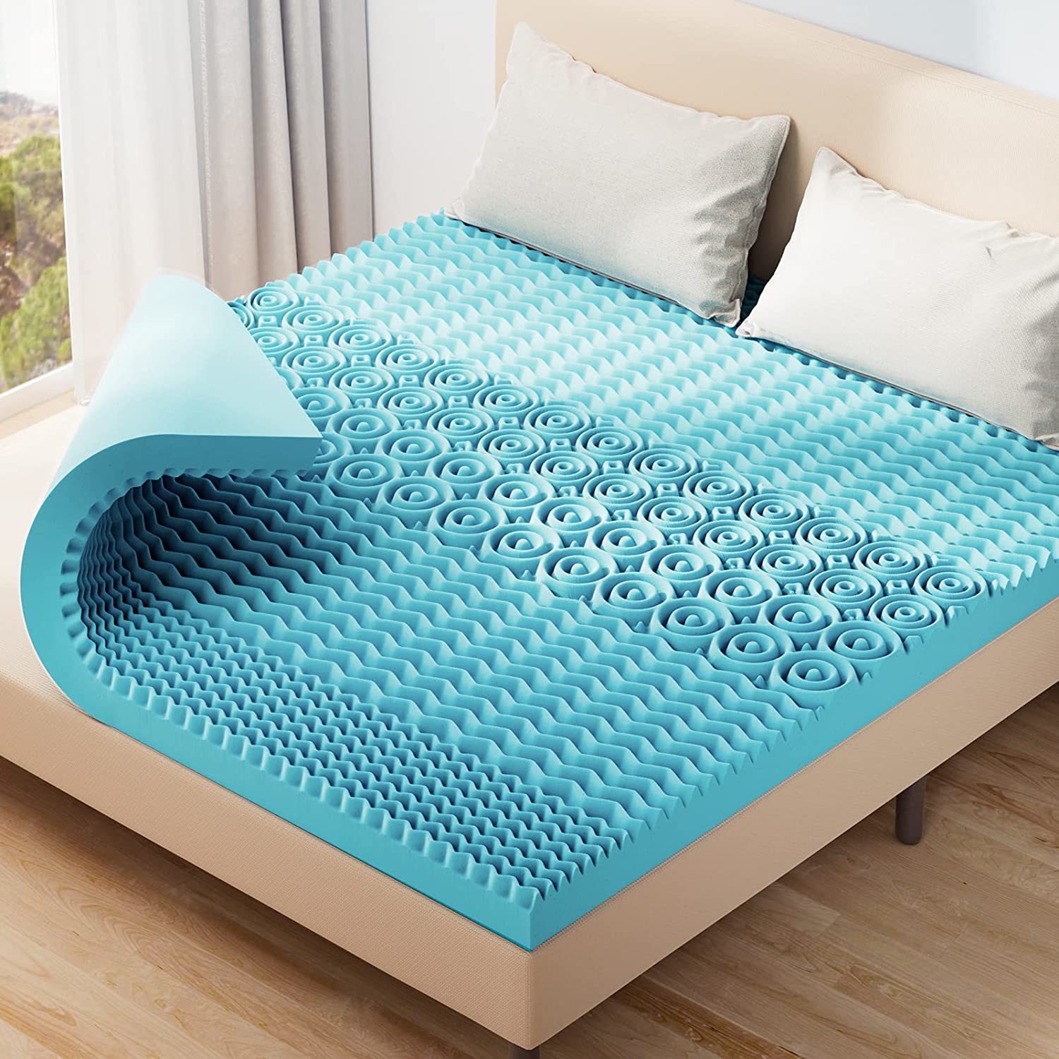 Dreamsmith Coprimaterasso In Memory Foam 10 Cm – Morbido E Rinfrescante, Fodera Lavabile, Cinghie Antiscivolo, CertiPUR-US