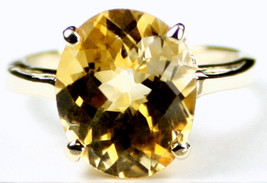 R055, 12x10mm Citrine, 10KY Gold Ring - $373.63