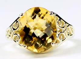 R057, Citrine, 10KY Gold Ring - $423.36