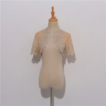 Long Sleeve Wedding Lace Cover Ups Retro Style Lace Bridal Boleros, white, plus image 10