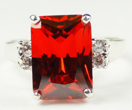 SR201, 7 cts Padparadsha CZ, Sterling Silver Ring - $43.05