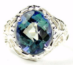 SR114, 14x10mm Neptune Garden Topaz, 925 Sterling Silver Ring - $132.57