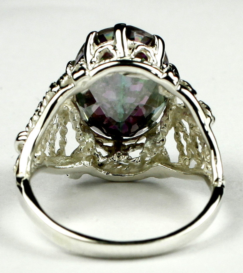 SR260, 7 ct Mystic Fire Topaz, 925 Sterling Silver Ring Fine Jewelry