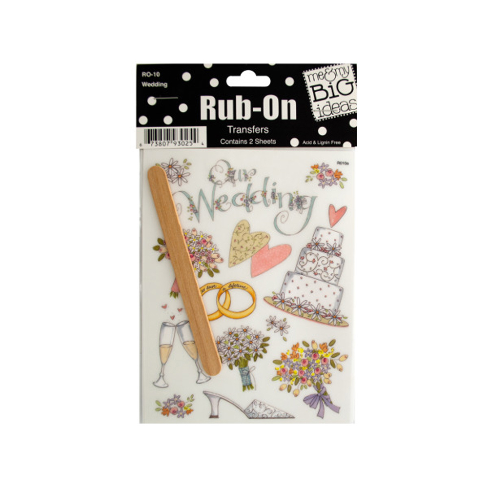 Bulk Buys Wedding RubOn Transfers Pack Of 24 Fabric Transfers