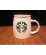 2011 Starbucks Coffee Tea Cup White w/ Green Mermaid logo travel To Go mug 14oz. - $14.99
