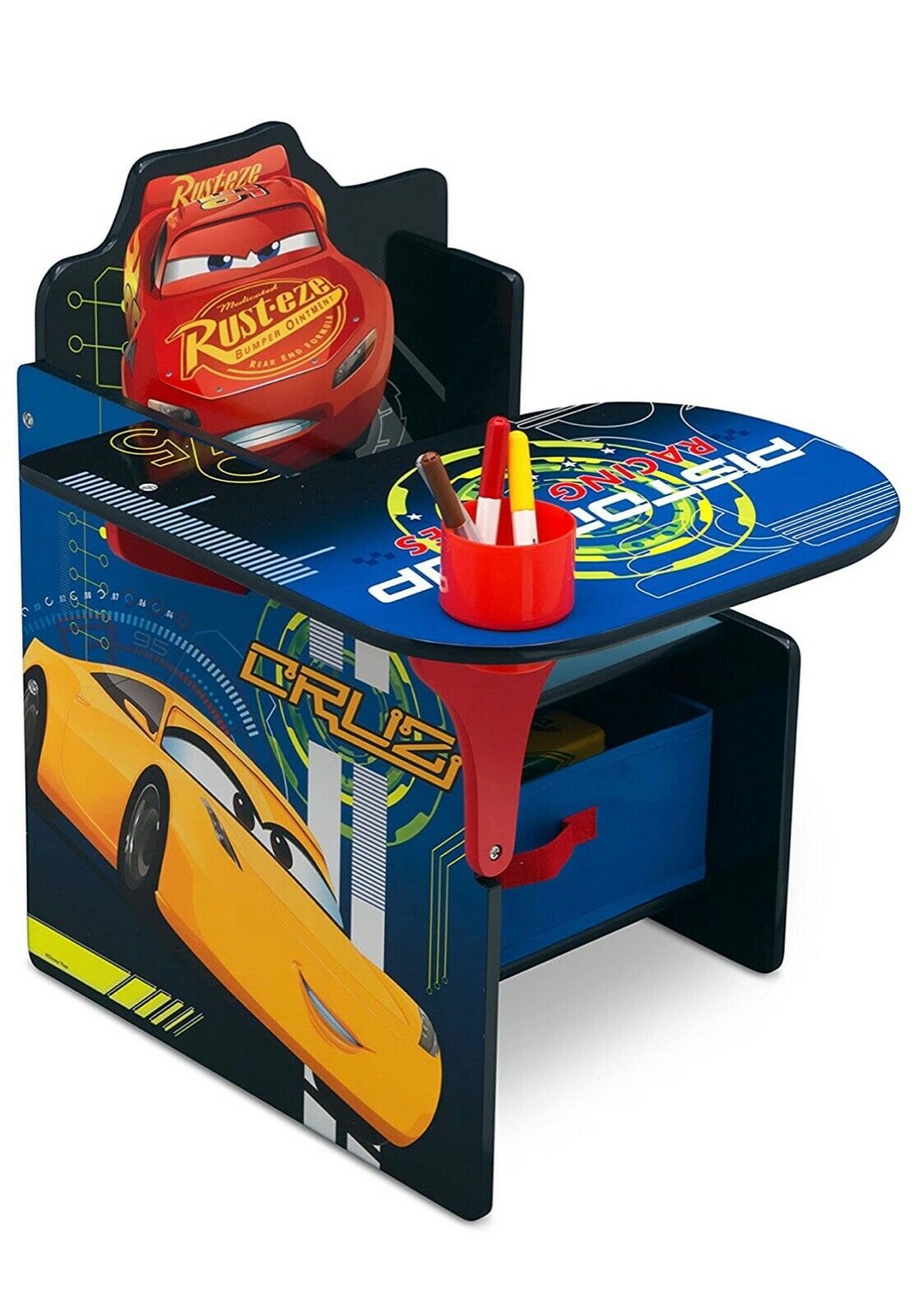 Cars Disney Lightning McQueen Chair Desk with Storage Bin (a) S19