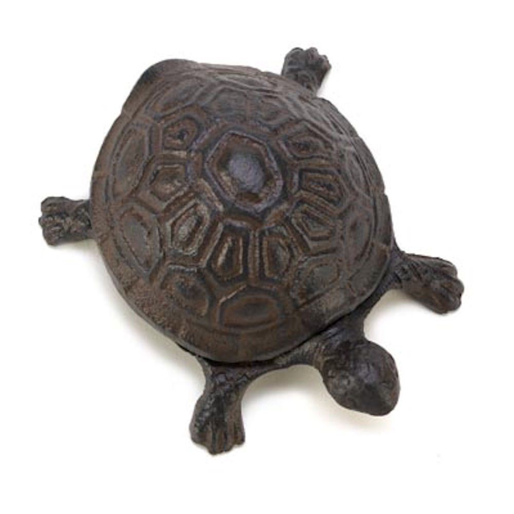 TURTLE KEY HIDER GARDEN FIGURINE Cast Iron Hide-a-Key - Hide-a-Keys