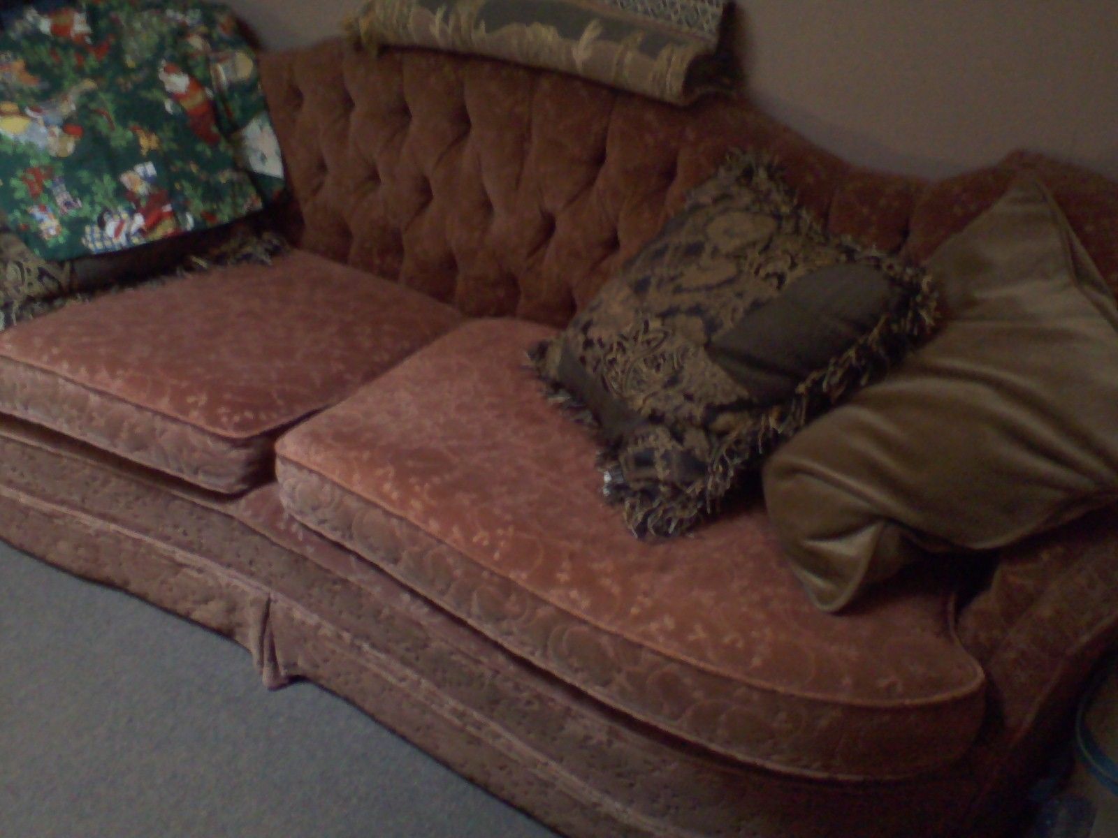 red maroon vintage antique couch sofa divan chaise victorian english