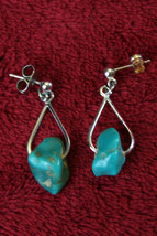 Native American Sterling Silver Turquoise Earrings - New Mexico - $49.99