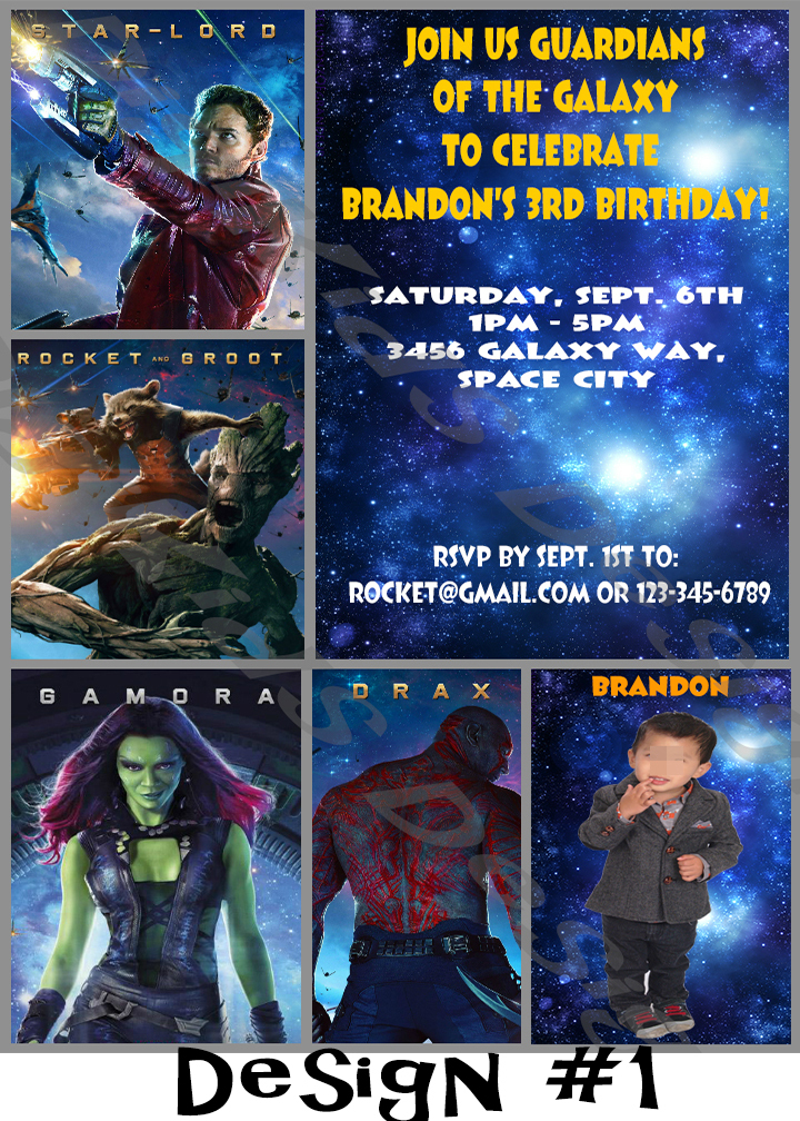 Guardians Of The Galaxy Invitations 8