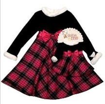 Girls 2t 3t or 4t 18 in dolls dollie me black fuchsia dressy dresses thumb200