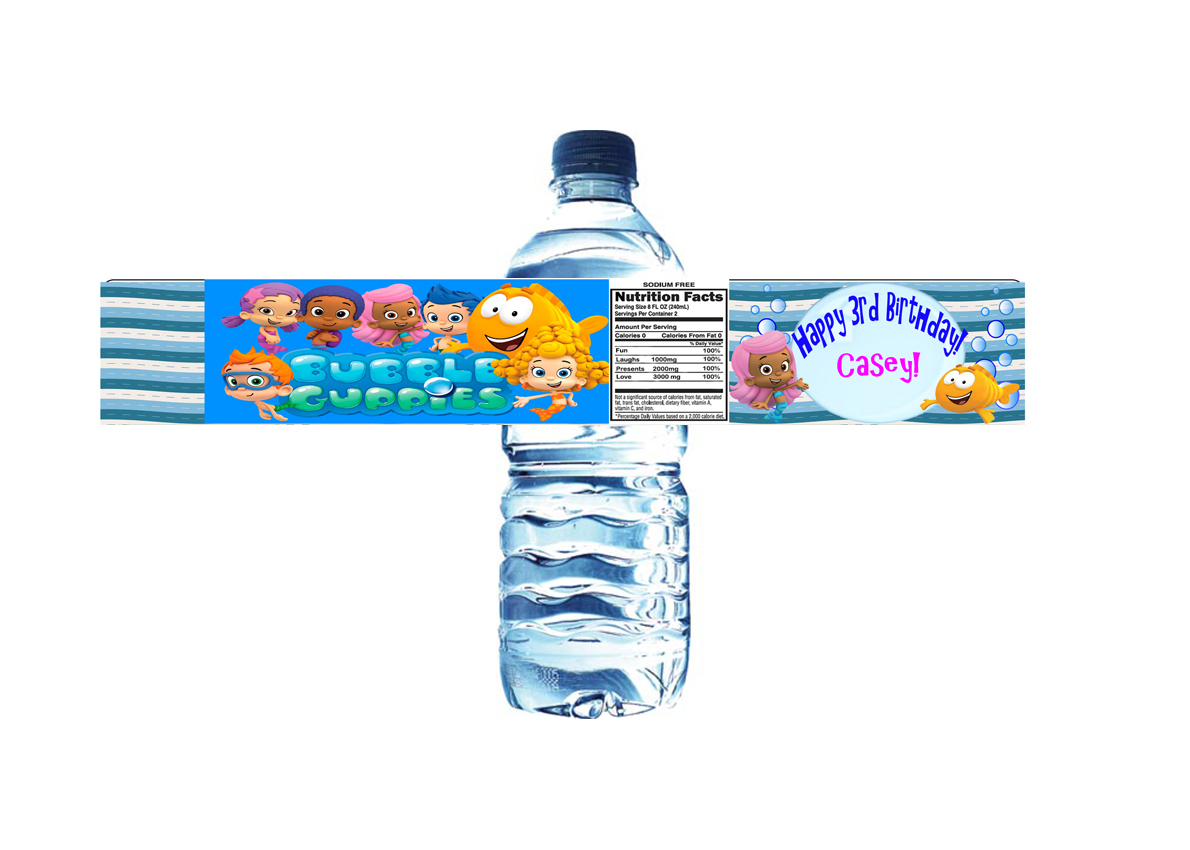 Bubble Bottle Label Template