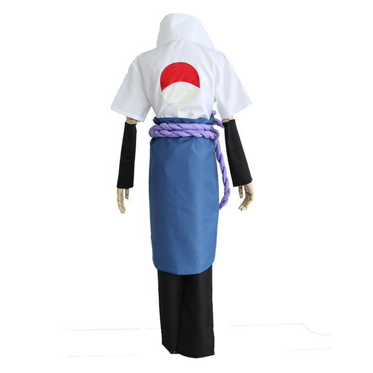 Hot！Anime Sasuke Uchiha four Uniform Cloth Made Cosplay Costume full ...