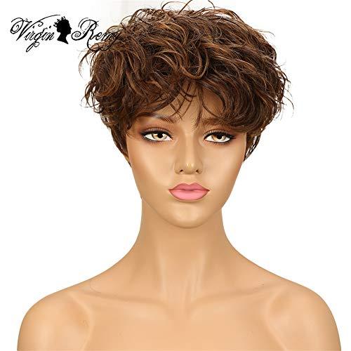 QVR Ombre Two Tone Wig 4 30 Short Curly Pixie Wigs for Black Women ...