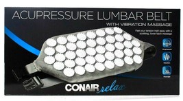 Conair Relax Acupressure Lumbar Belt With Vibration Massage Melt Away Tension - $28.99